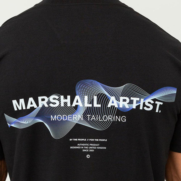 Marshall Artist Wireframe Graphic T-Shirt Black-SPIRALSEVEN DESIGNER MENSWEAR UK