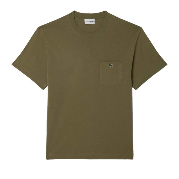 Lacoste Chest Pocket Cotton T-Shirt Khaki