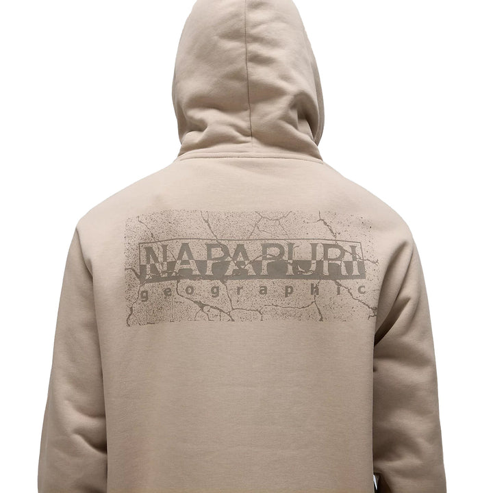 Napapijri Albula Hoodie Beige Rocky-SPIRALSEVEN DESIGNER MENSWEAR UK