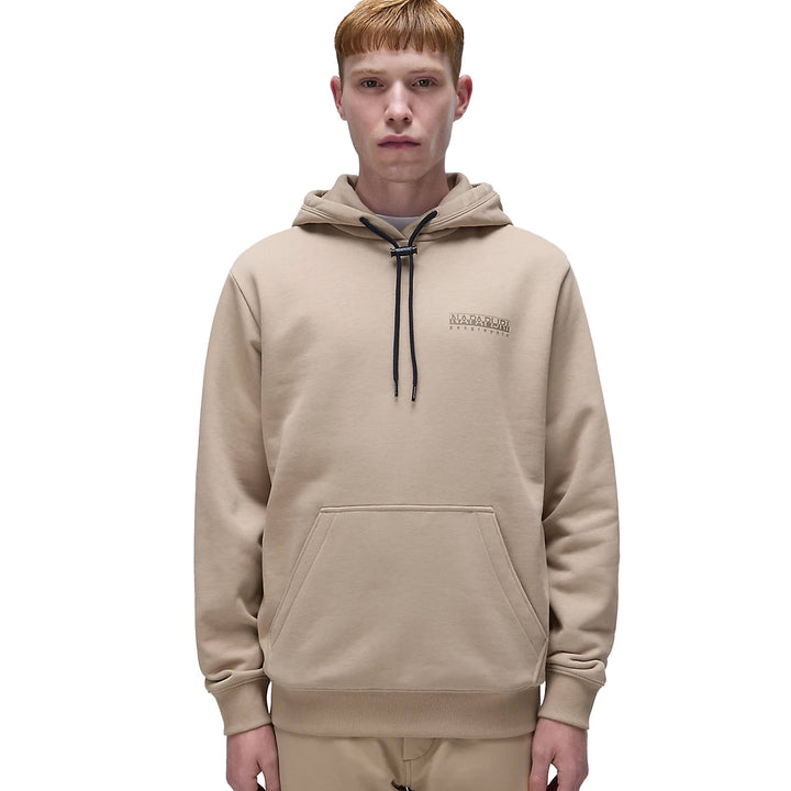 Napapijri Albula Hoodie Beige Rocky-SPIRALSEVEN DESIGNER MENSWEAR UK