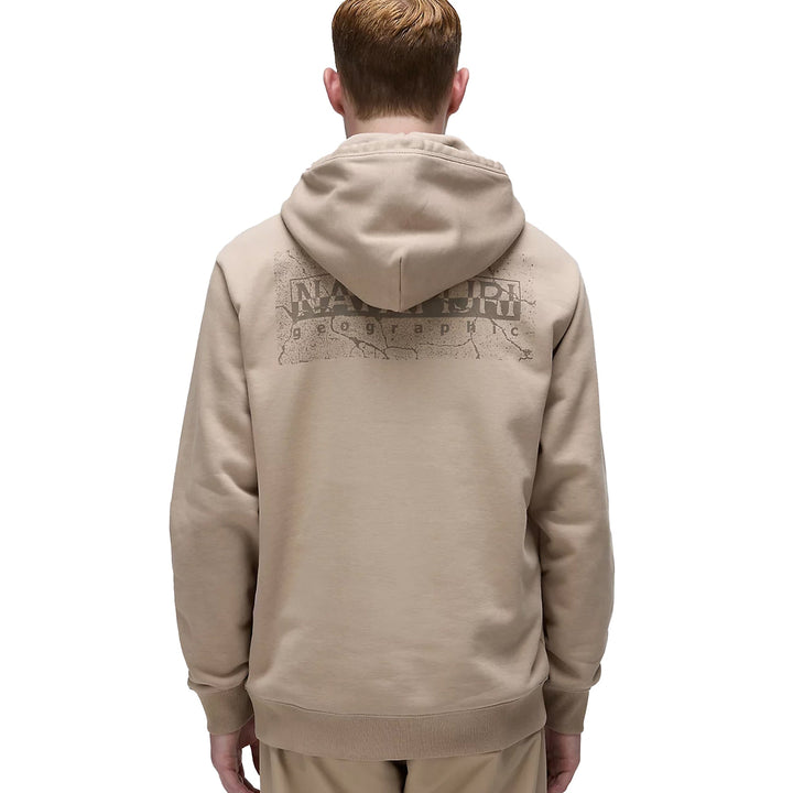 Napapijri Albula Hoodie Beige Rocky-SPIRALSEVEN DESIGNER MENSWEAR UK