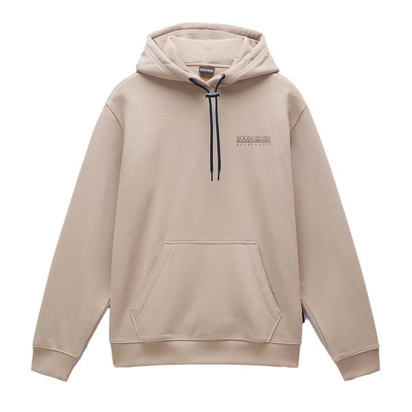 Napapijri Albula Hoodie Beige Rocky-SPIRALSEVEN DESIGNER MENSWEAR UK