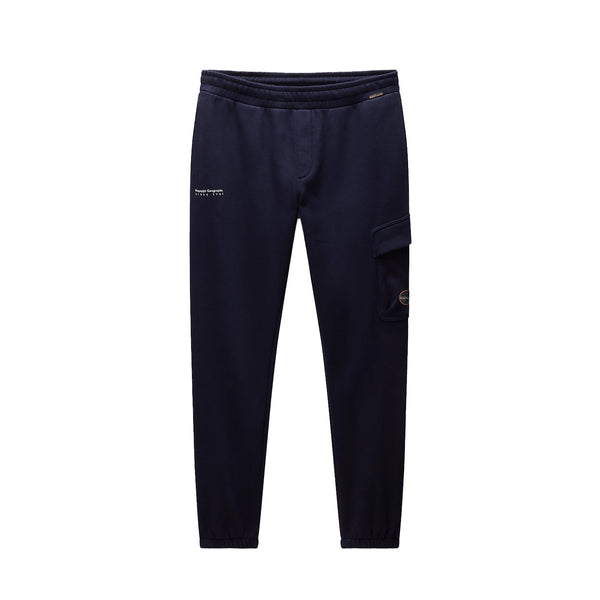 Napapijri Badge Cargo Joggers Dark Blue-SPIRALSEVEN DESIGNER MENSWEAR UK