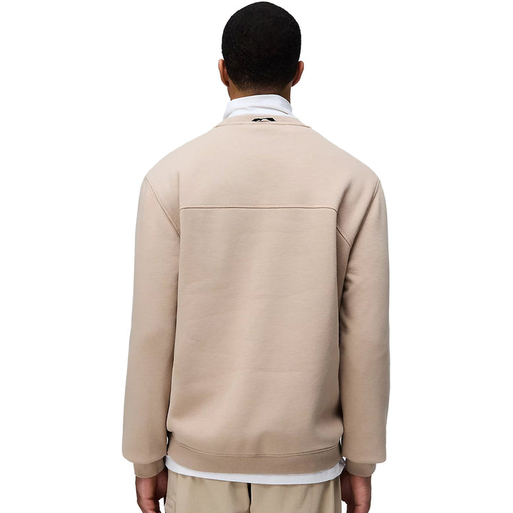 Napapijri Badge Sweatshirt Beige Rocky-SPIRALSEVEN DESIGNER MENSWEAR UK