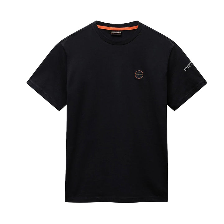 Napapijri Badge T-Shirt Black-SPIRALSEVEN DESIGNER MENSWEAR UK