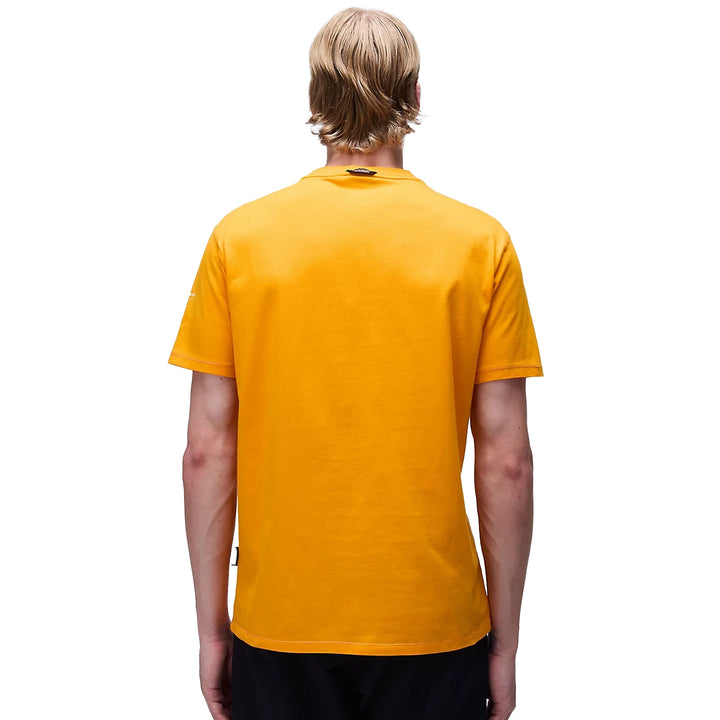 Napapijri Badge T-Shirt Orange-SPIRALSEVEN DESIGNER MENSWEAR UK