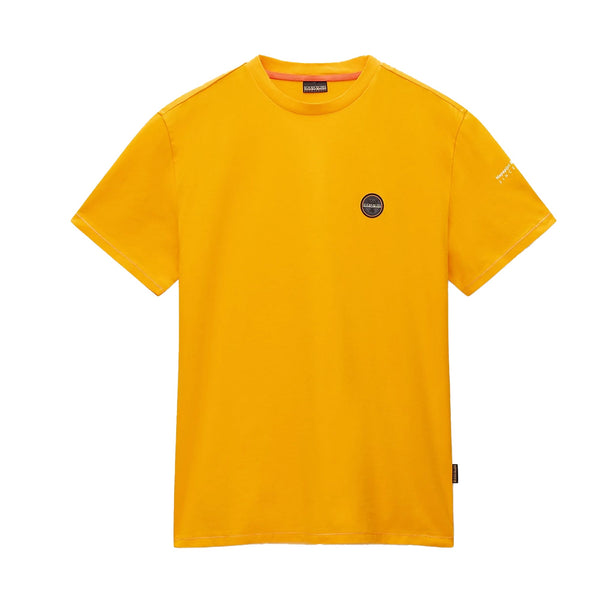 Napapijri Badge T-Shirt Orange-SPIRALSEVEN DESIGNER MENSWEAR UK