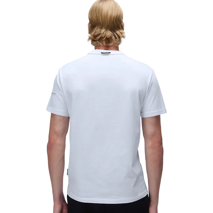 Napapijri Badge T-Shirt White-SPIRALSEVEN DESIGNER MENSWEAR UK