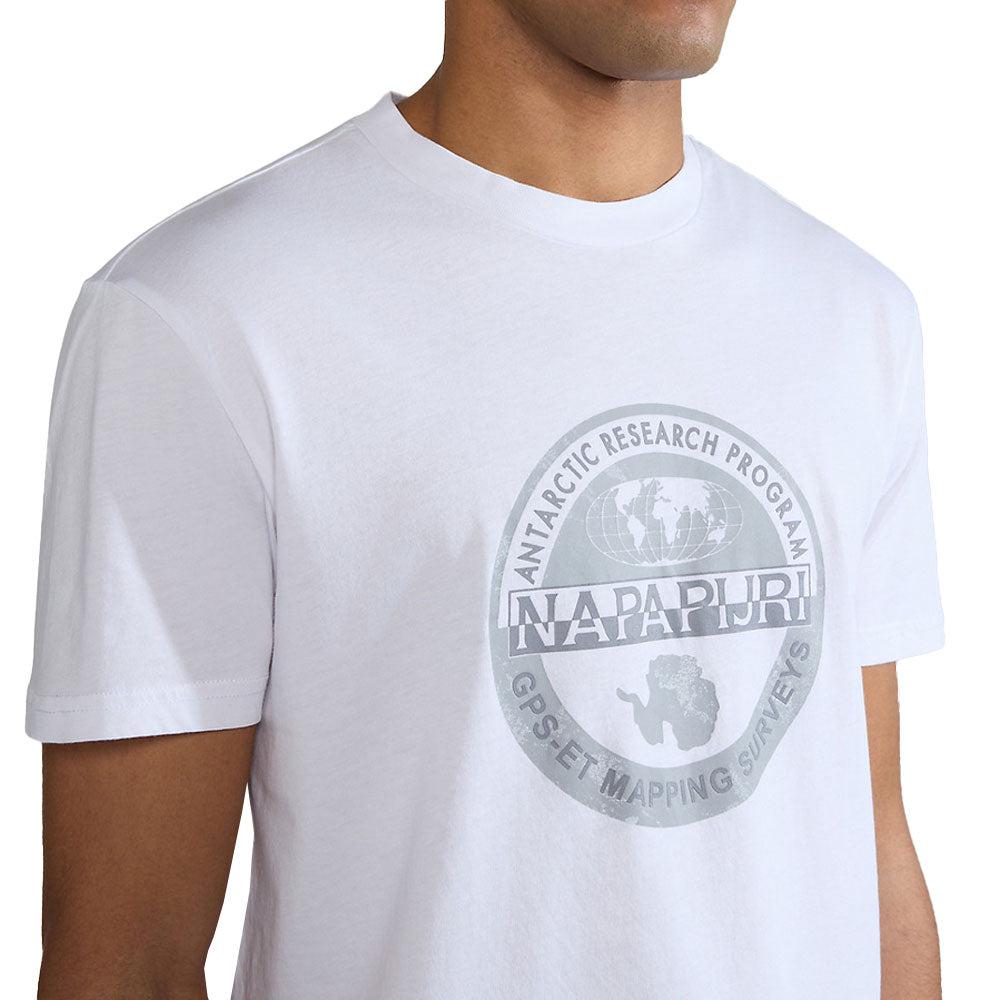 Napapijri S Bollo T-Shirt Bright White-SPIRALSEVEN DESIGNER MENSWEAR UK