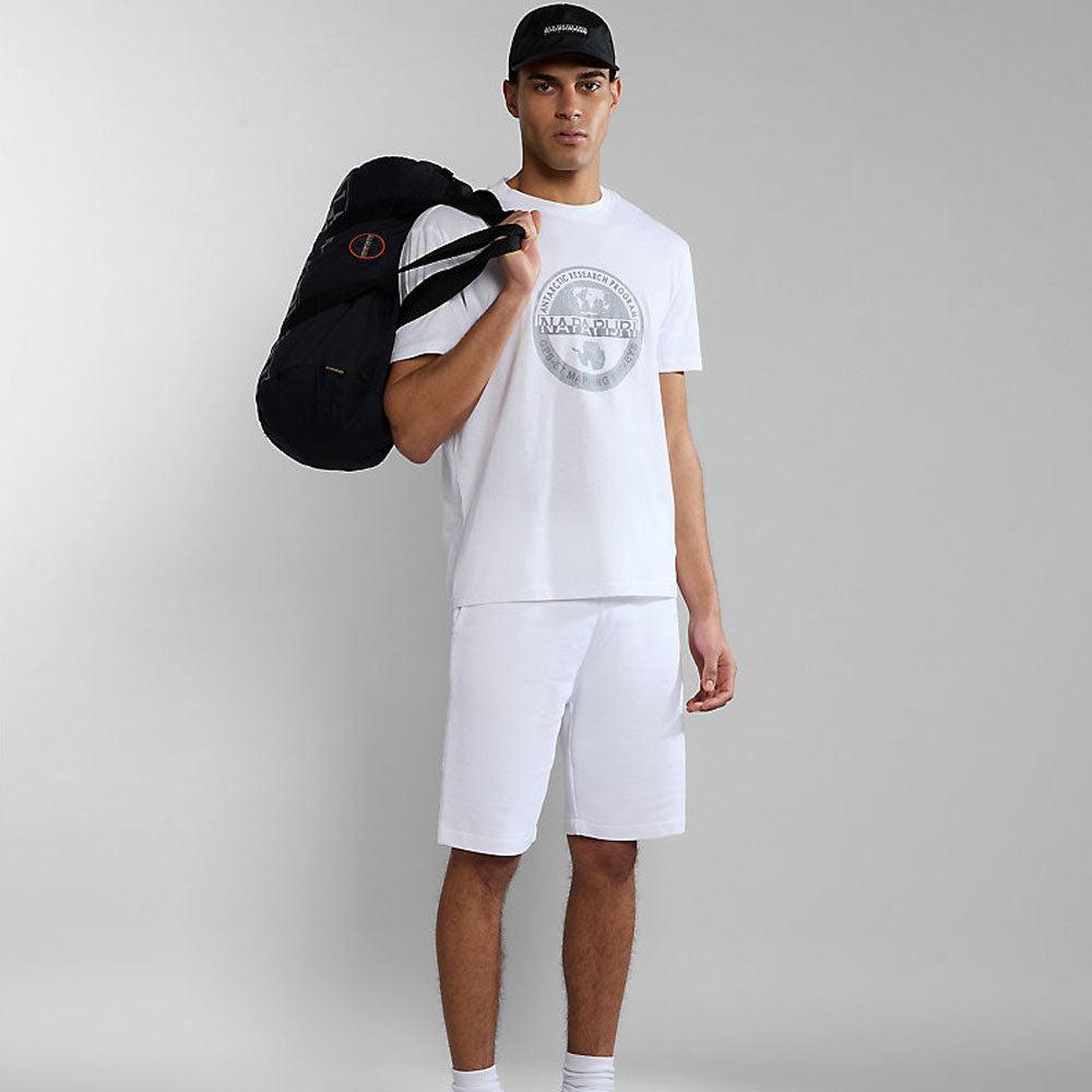 Napapijri S Bollo T-Shirt Bright White-SPIRALSEVEN DESIGNER MENSWEAR UK
