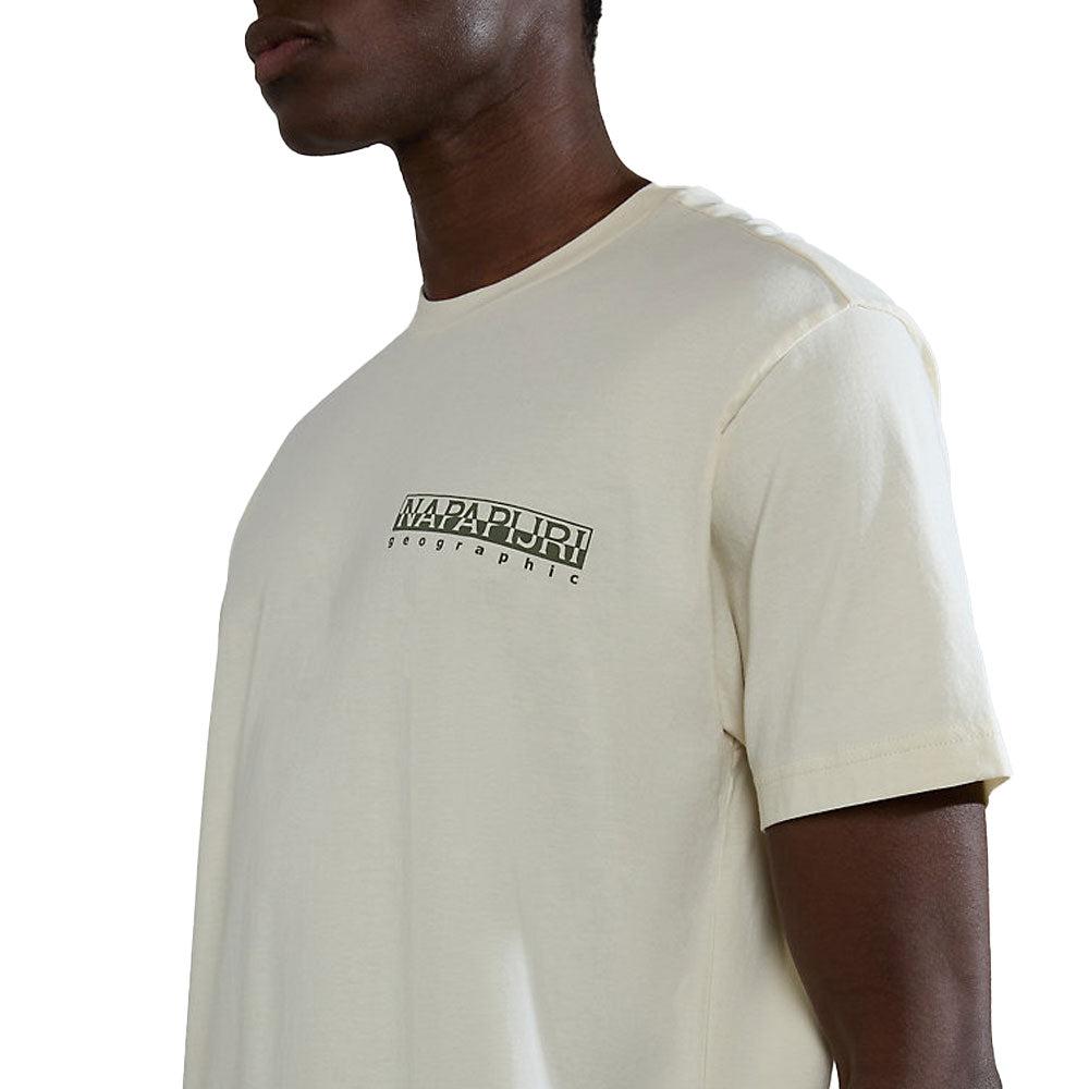 Napapijri S Gouin T-Shirt White Whisper-SPIRALSEVEN DESIGNER MENSWEAR UK
