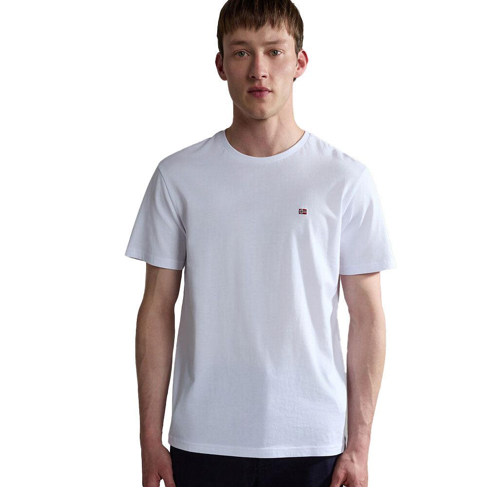 Napapijri Salis Sum T-Shirt Bright White-SPIRALSEVEN DESIGNER MENSWEAR UK