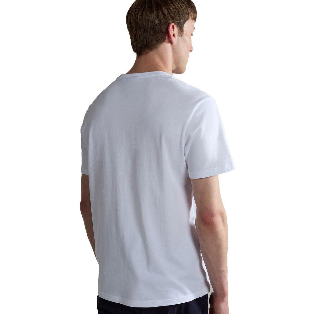 Napapijri Salis Sum T-Shirt Bright White-SPIRALSEVEN DESIGNER MENSWEAR UK