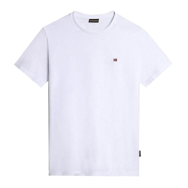 Napapijri Salis Sum T-Shirt Bright White-SPIRALSEVEN DESIGNER MENSWEAR UK