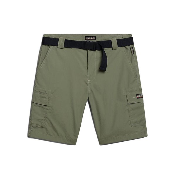 Napapjiri N Smith Cargo Shorts Green Lichen-SPIRALSEVEN DESIGNER MENSWEAR UK