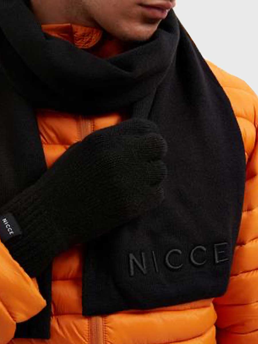Nicce Karlo Gloves - Black-One Size-SPIRALSEVEN DESIGNER MENSWEAR UK