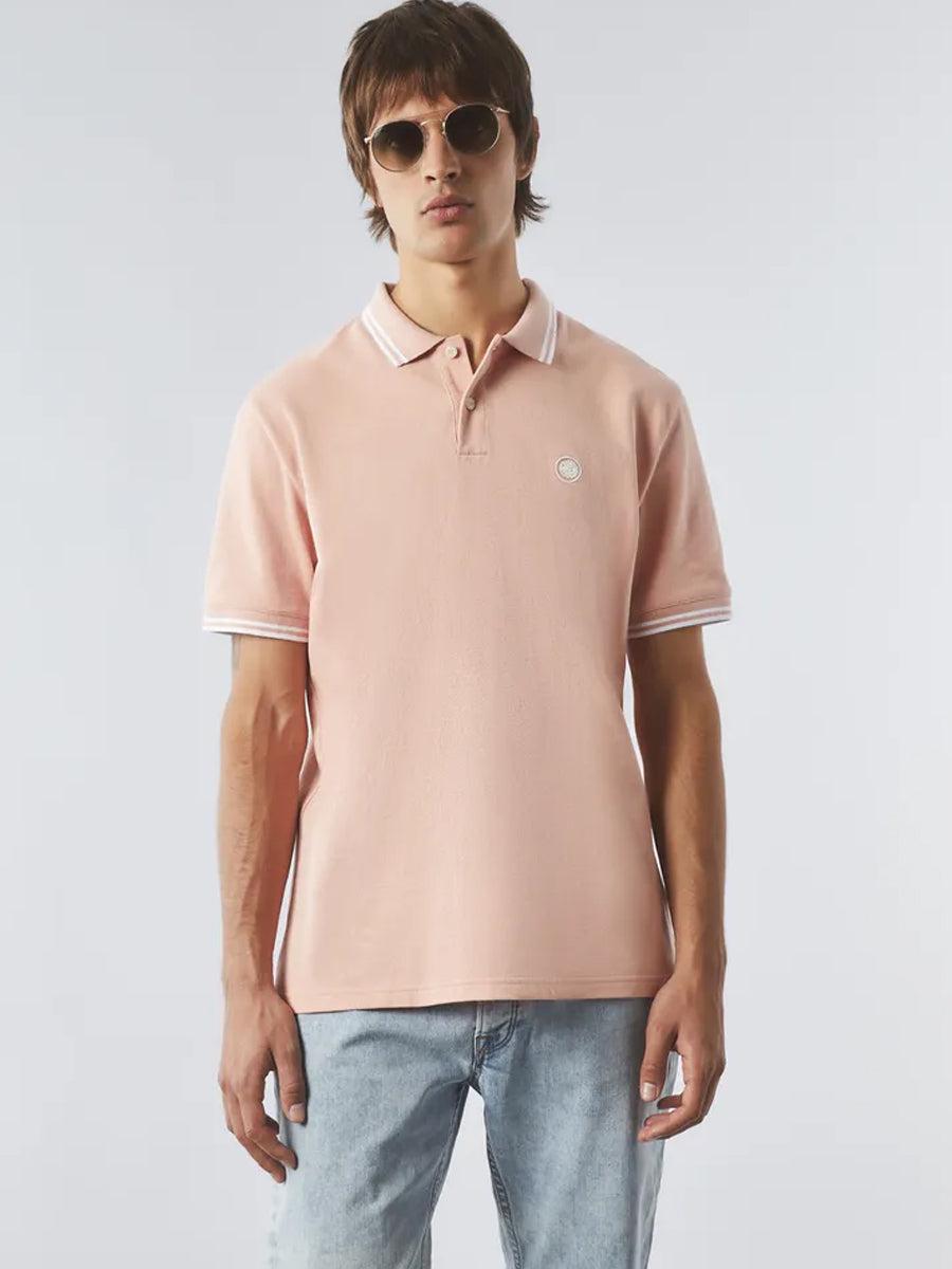 Pretty Green Barton Polo Shirt - Dusty Pink-SPIRALSEVEN DESIGNER MENSWEAR UK