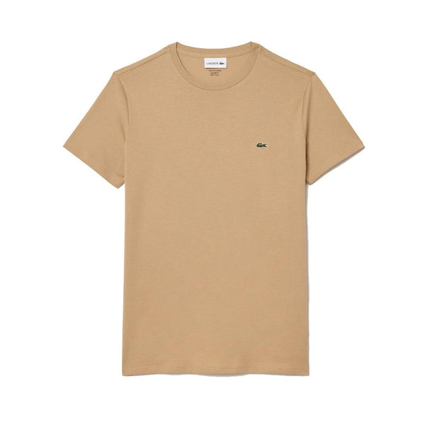 Lacoste Cotton Pima Crew Neck T-Shirt Beige