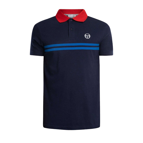 Sergio Tacchini Supermac Polo Shirt Maritime Blue/Adrenaline Rush/Nautical