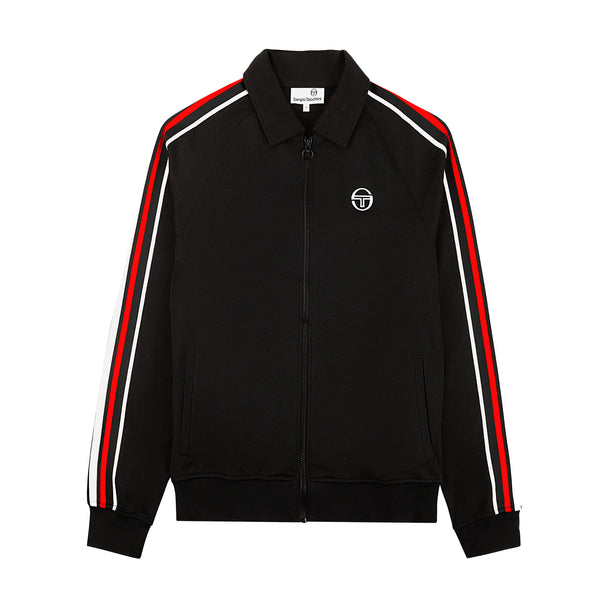 Sergio Tacchini Renshaw Tape Track Top Jacket Black