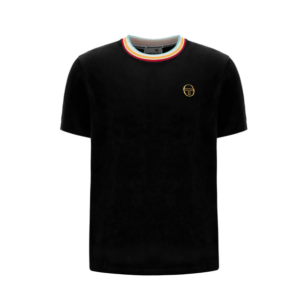 Sergio Tacchini Slice Velour T-Shirt Black