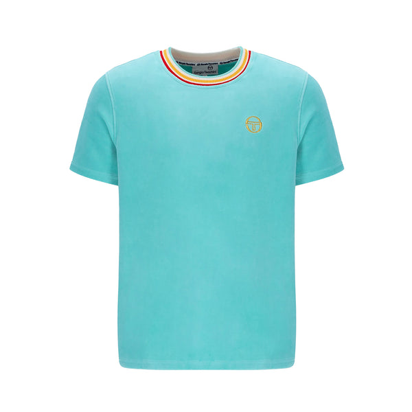 Sergio Tacchini Slice Velour T-Shirt Pool Blue