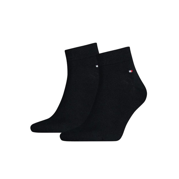 Tommy Hilfiger Quarter Two Pack Small Logo Socks Black