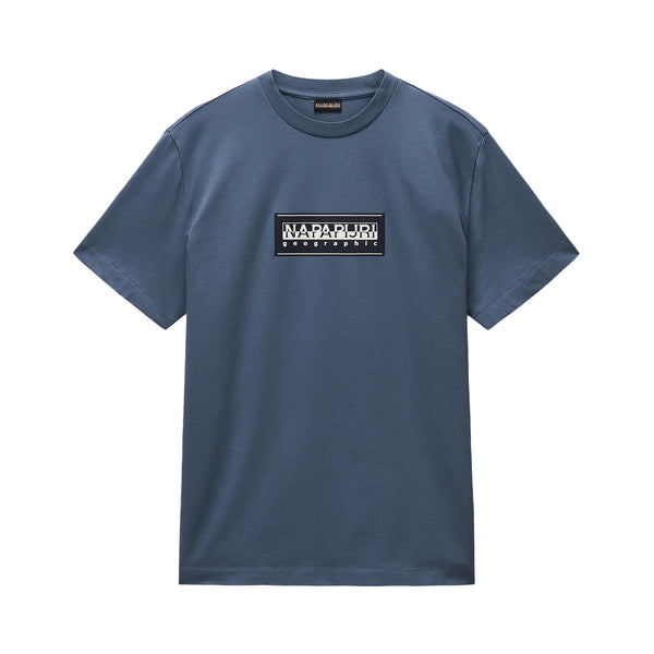 Napapijri S Box Logo T-Shirt Stormy Weather