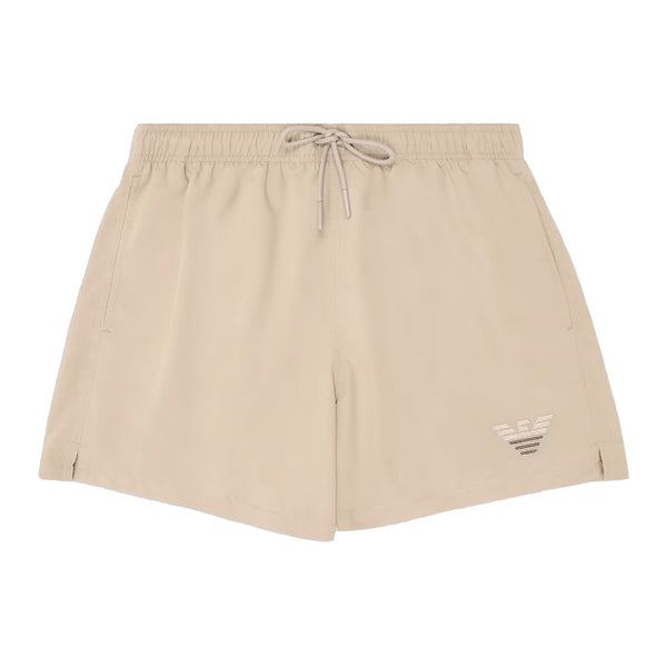 Emporio Armani Beach Two Tone Eagle Swim Short Beige