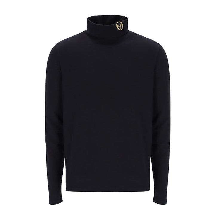 Sergio Tacchini Edward Roll Neck Jumper Black/Gold-SPIRALSEVEN DESIGNER MENSWEAR UK