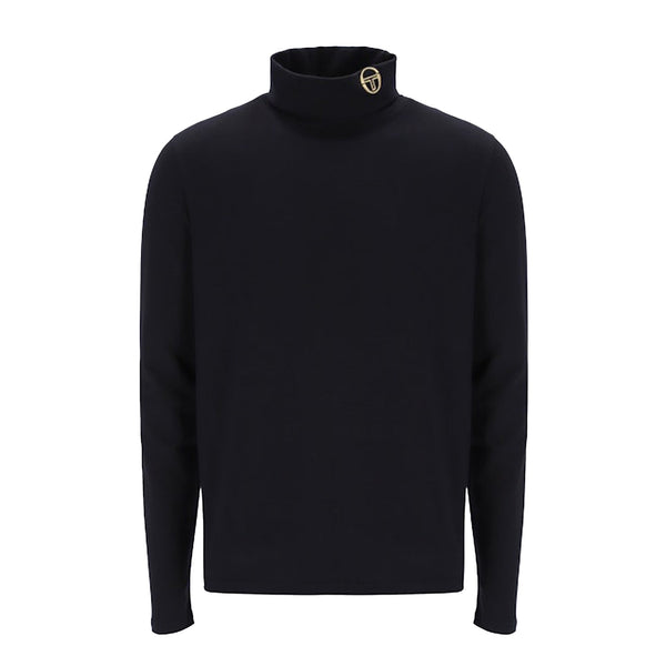 Sergio Tacchini Edward Roll Neck Jumper Black/Gold-SPIRALSEVEN DESIGNER MENSWEAR UK