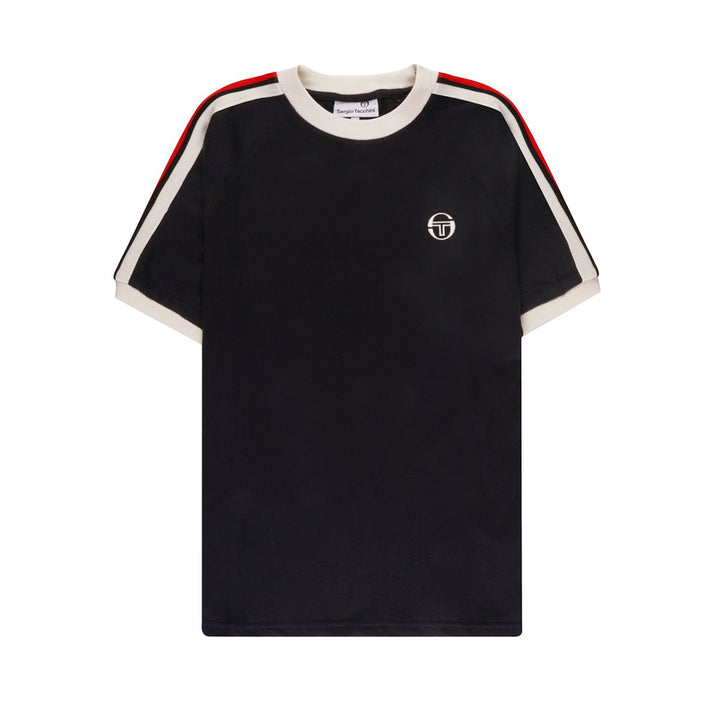 Sergio Tacchini Hadow Ringer T-Shirt Black-SPIRALSEVEN DESIGNER MENSWEAR UK