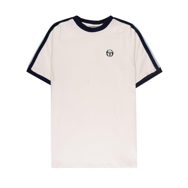 Sergio Tacchini Hadow Ringer T-Shirt Gardenia-SPIRALSEVEN DESIGNER MENSWEAR UK