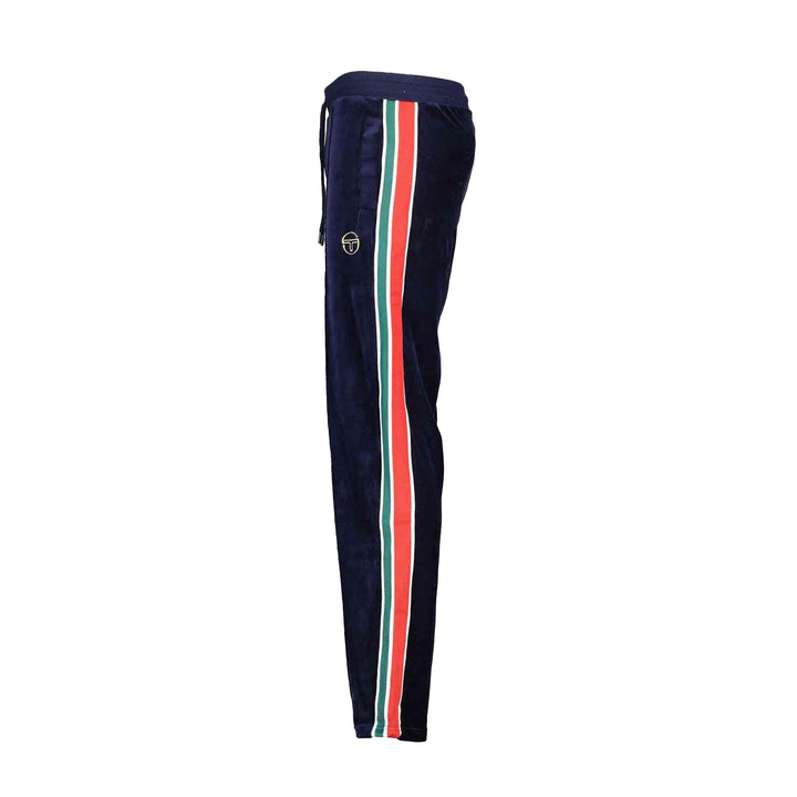 Sergio Tacchini Spencer Velour Track Pants Jogger Maritime Blue-SPIRALSEVEN DESIGNER MENSWEAR UK