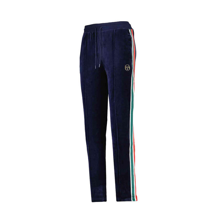 Sergio Tacchini Spencer Velour Track Pants Jogger Maritime Blue-SPIRALSEVEN DESIGNER MENSWEAR UK