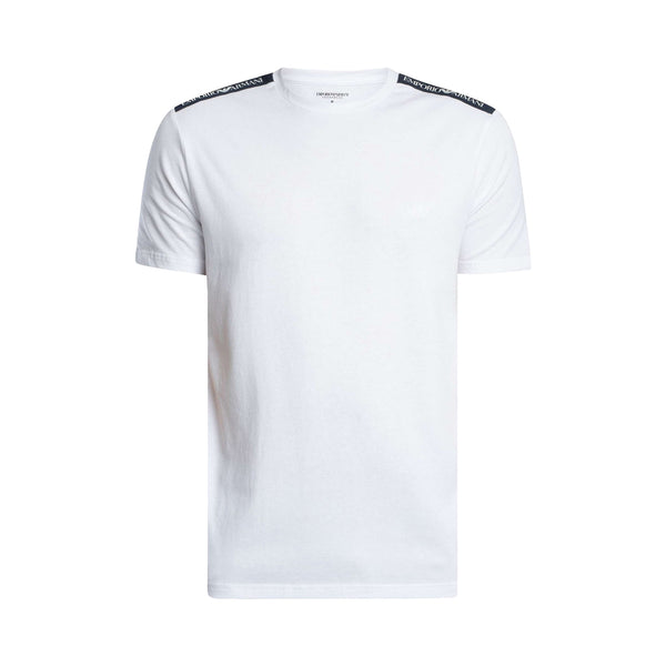 Emporio Armani Lounge Woven Tape Logo T-Shirt White