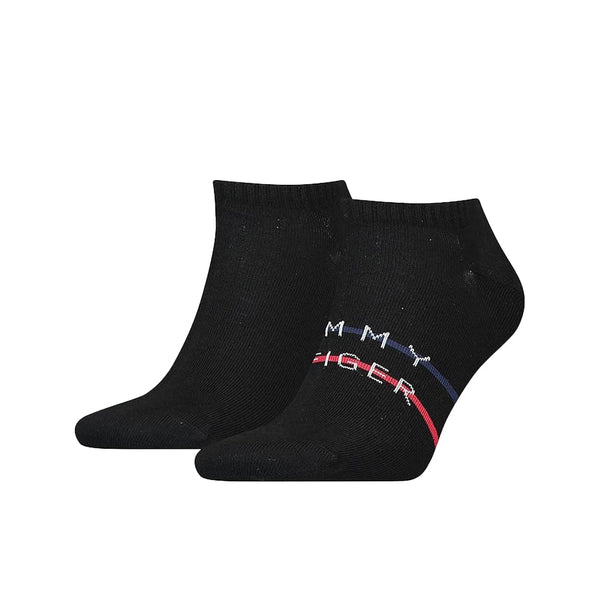 Tommy Hilfiger Sneaker Two Pack Socks Black-SPIRALSEVEN DESIGNER MENSWEAR UK