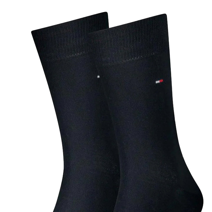 Tommy Hilfiger Two Pack Knitted Classic Socks Dark Navy-SPIRALSEVEN DESIGNER MENSWEAR UK