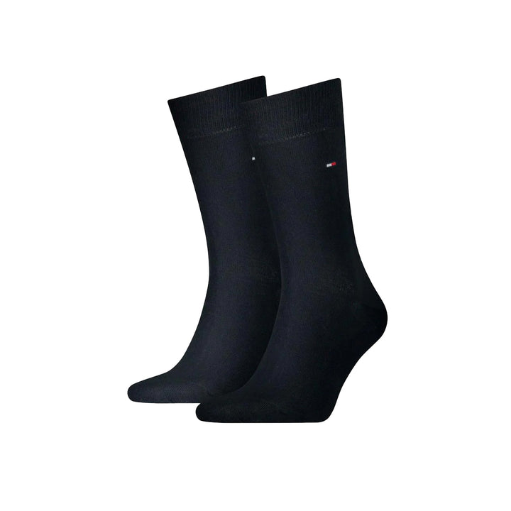 Tommy Hilfiger Two Pack Knitted Classic Socks Dark Navy-SPIRALSEVEN DESIGNER MENSWEAR UK