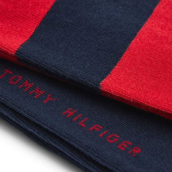 Tommy Hilfiger Two Pack Knitted Rugby Socks Navy Tommy Original-SPIRALSEVEN DESIGNER MENSWEAR UK