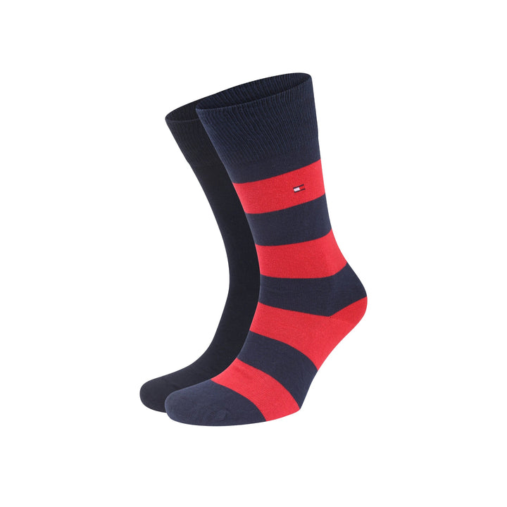 Tommy Hilfiger Two Pack Knitted Rugby Socks Navy Tommy Original-SPIRALSEVEN DESIGNER MENSWEAR UK