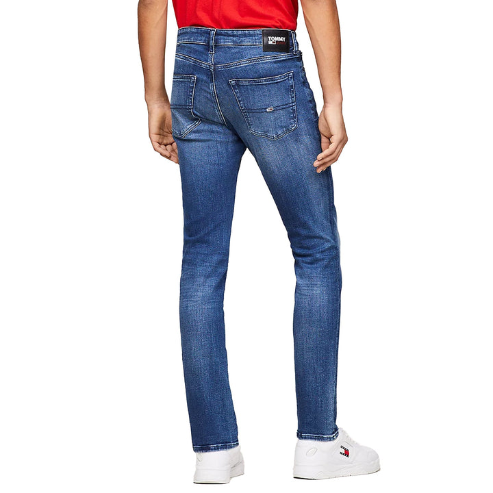 Tommy Jeans Scanton Slim Stretch Jeans Dynamic Jacob Mid Blue Stretch-SPIRALSEVEN DESIGNER MENSWEAR UK