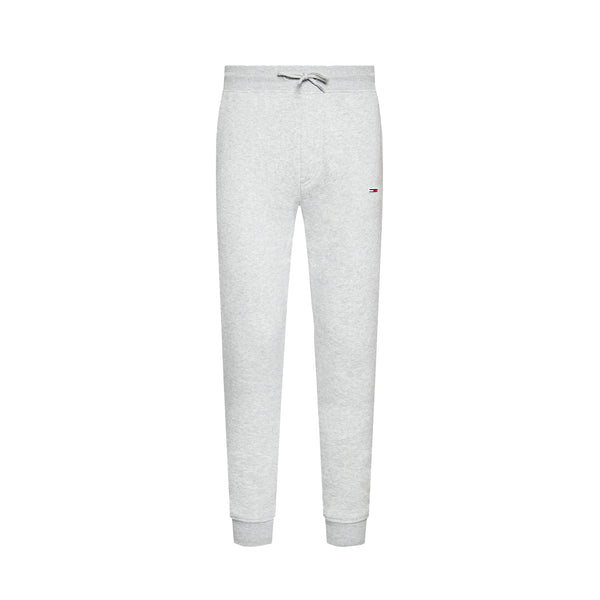 Tommy Jeans Slim Fleece Joggers Light Grey Heather-SPIRALSEVEN DESIGNER MENSWEAR UK