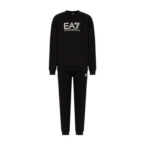 EA7 Emporio Armani Cotton Blend Visibility Full Tracksuit Black