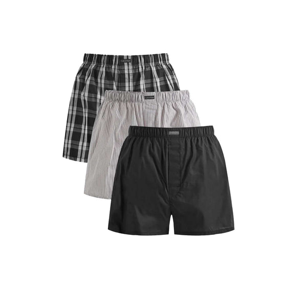 Calvin Klein 3 Pack Woven Boxer Black