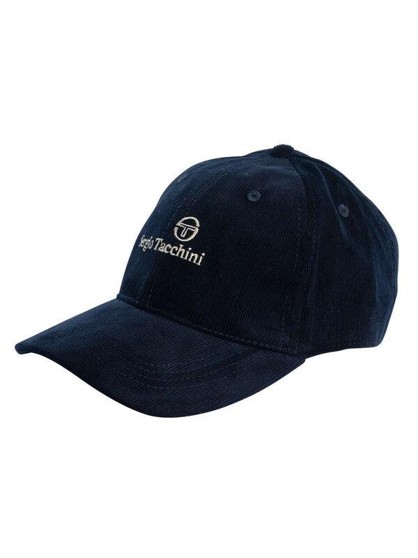 Sergio Tacchini Sarry Corduroy Logo Baseball Cap Maritime Blue