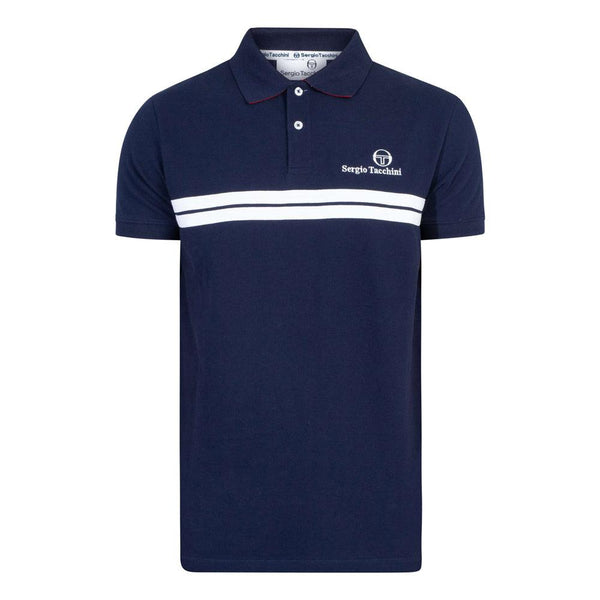 Sergio Tacchini New Supermac Polo Shirt Maritime Blue/Adrenaline Rush